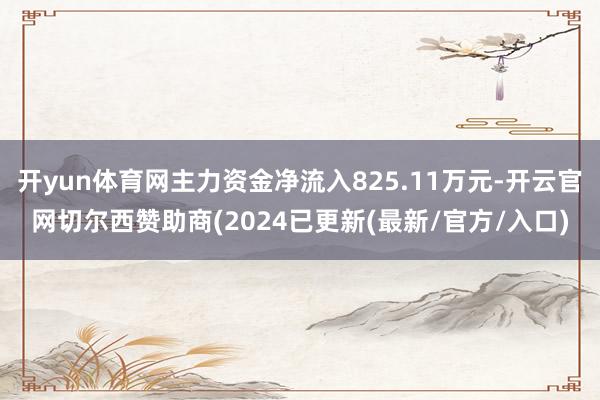 开yun体育网主力资金净流入825.11万元-开云官网切尔西赞助商(2024已更新(最新/官方/入口)