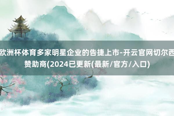 欧洲杯体育多家明星企业的告捷上市-开云官网切尔西赞助商(2024已更新(最新/官方/入口)