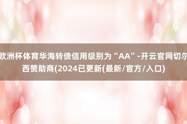 欧洲杯体育华海转债信用级别为“AA”-开云官网切尔西赞助商(2024已更新(最新/官方/入口)
