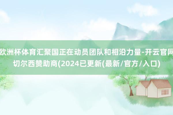 欧洲杯体育汇聚国正在动员团队和相沿力量-开云官网切尔西赞助商(2024已更新(最新/官方/入口)