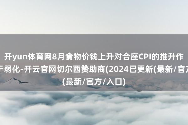 开yun体育网8月食物价钱上升对合座CPI的推升作用将趋于弱化-开云官网切尔西赞助商(2024已更新(最新/官方/入口)