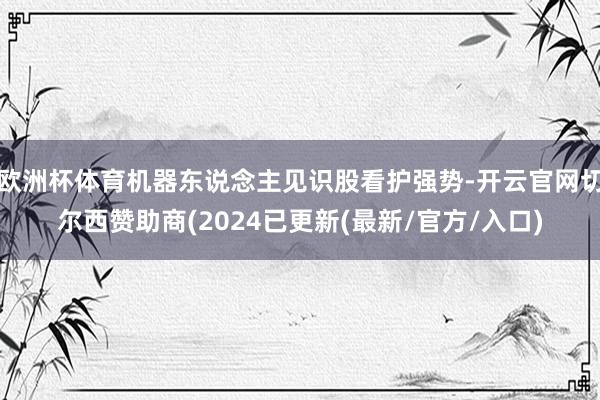 欧洲杯体育机器东说念主见识股看护强势-开云官网切尔西赞助商(2024已更新(最新/官方/入口)