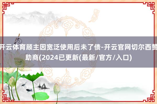 开云体育顾主因宽泛使用后未了债-开云官网切尔西赞助商(2024已更新(最新/官方/入口)