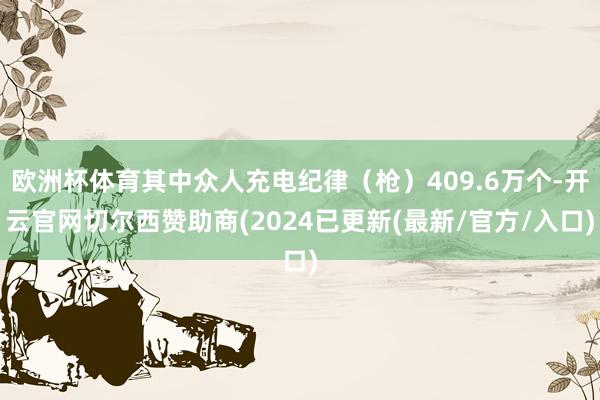 欧洲杯体育其中众人充电纪律（枪）409.6万个-开云官网切尔西赞助商(2024已更新(最新/官方/入口)